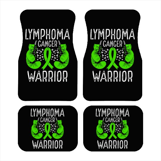 Lymphoma Cancer Warrior Awareness Ribbon Gloves Car Mats