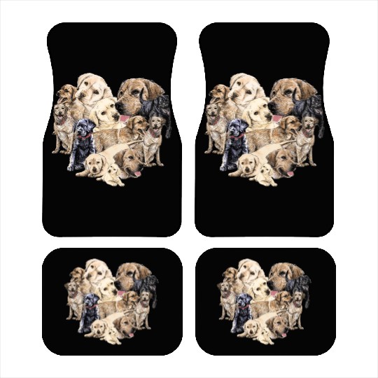 Labrador Valentines Day Dog Lover Heart Car Mats