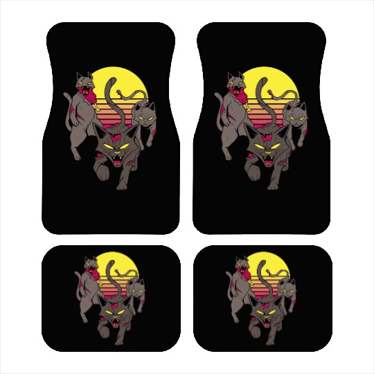 Angry zombie cats Angry zombie cats quote inspirat Car Mats