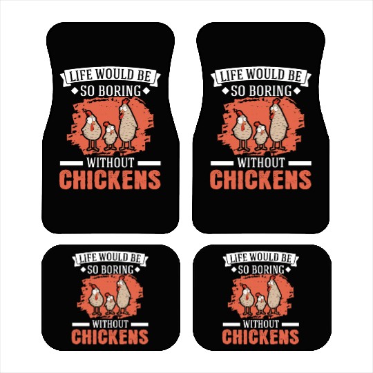 Chickens Chicken Farm Farmer Car Mats