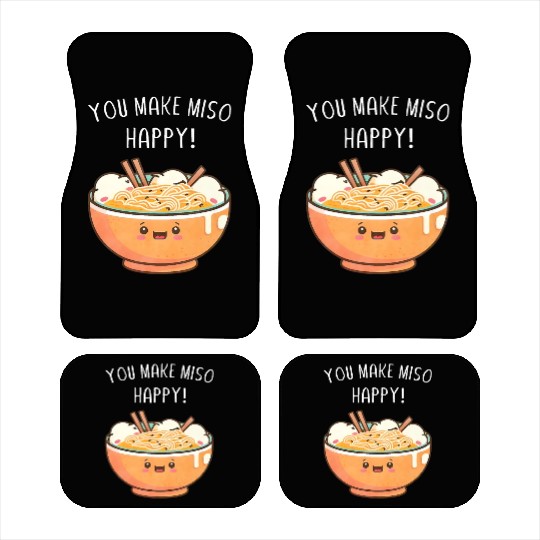 Cute Kawaii Ramen Noodles Anime Japanese Food Ram Car Mats