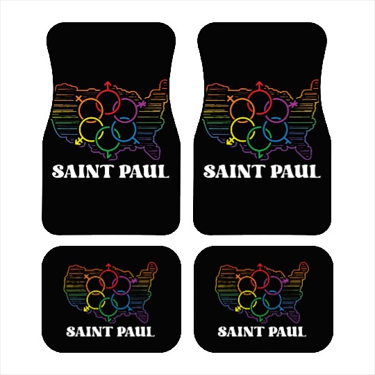 Saint Paul Pride Flag Pride Month LGBTQ Flag LGBT Car Mats