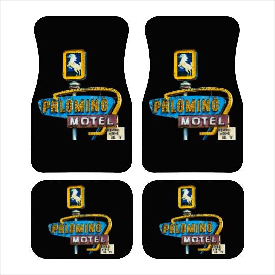 Route 66 Neon Palomino Motel Tucumcari, New Mexico Car Mats