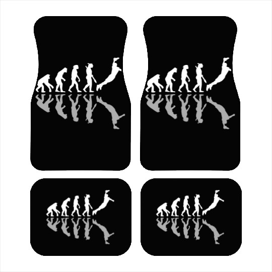 Human Evolution Frisbee Player Disc Sport Lover Car Mats