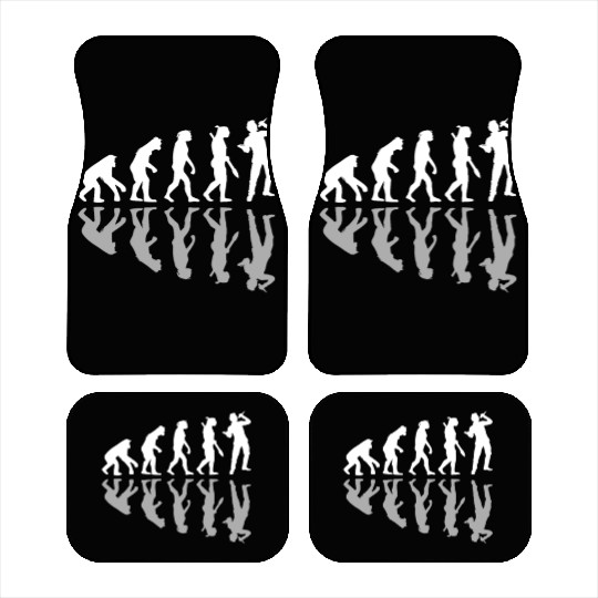 Human Evolution Singer Singing Music Lover Car Mats