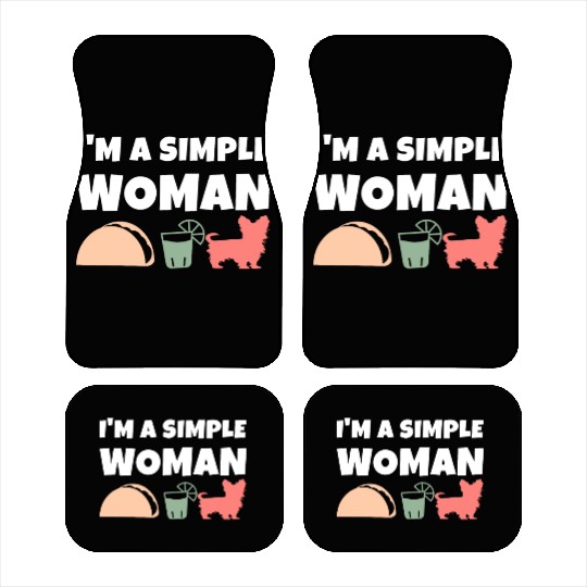 I'm A Simple Woman Tacos Tequila Yorkshire Terrier Car Mats