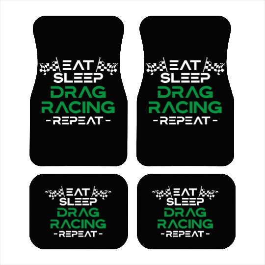 Drag Racing Race Car Eat Sleep Car Mats