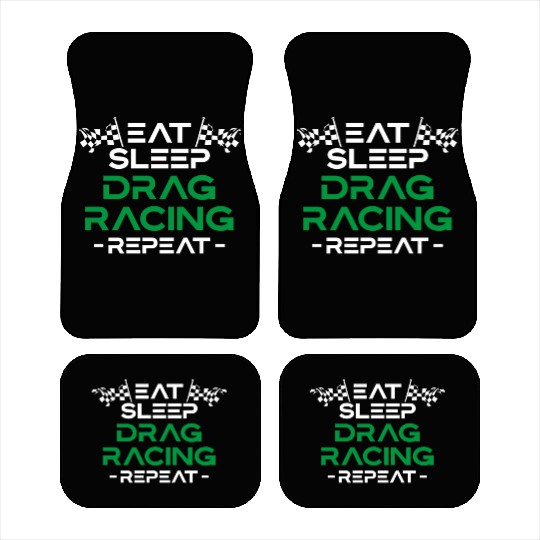 Drag Racing Race Car Eat Sleep Car Mats