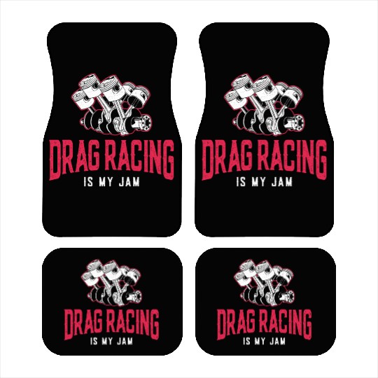 Drag Racing Race Car Girl Drag Car Mats