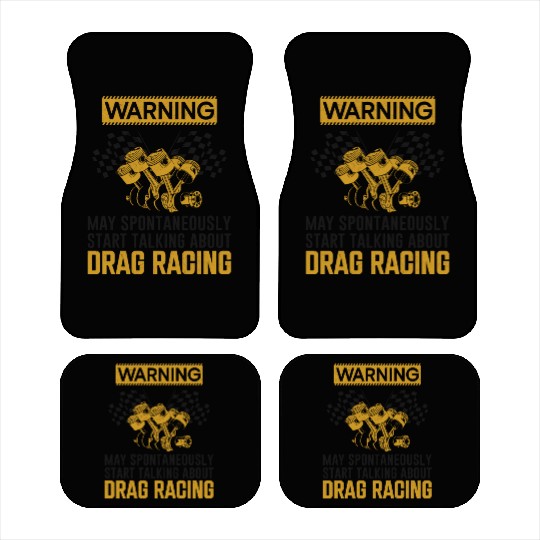 Drag Racing Race Car Warning May Car Mats