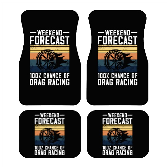 Drag Racing Race Car Retro Vintage Car Mats