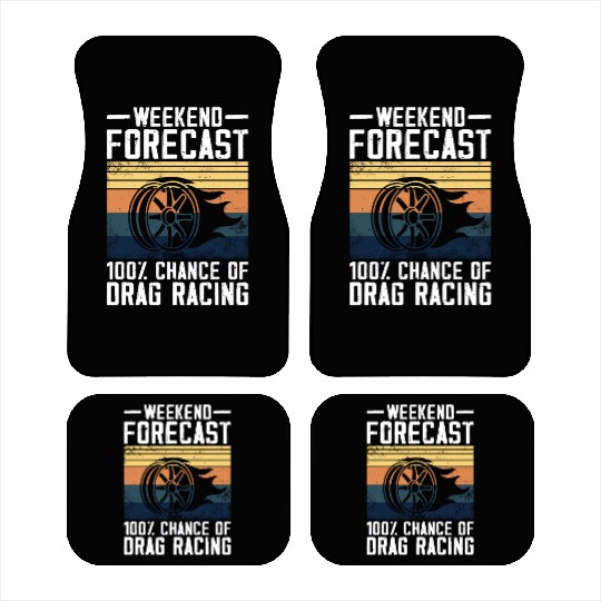 Drag Racing Race Car Retro Vintage Car Mats