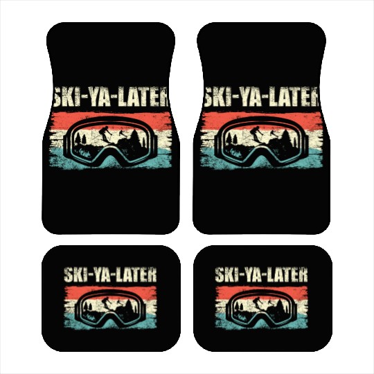Ski-Ya Later Ski Goggles Skiing Lover Ice Ski Car Mats