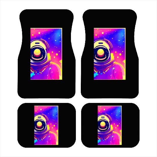 Astronaut neon colors Car Mats
