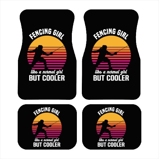 Fencing Girl Like A Normal Girl But Cooler Car Mats
