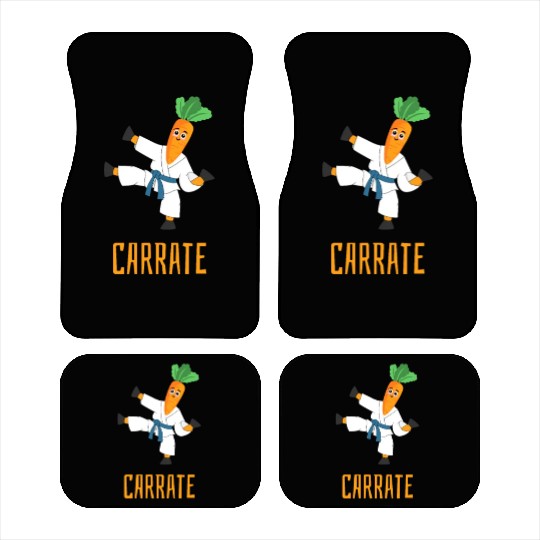 Carrate Carrot Lover Karate Coach Martial Artist Car Mats