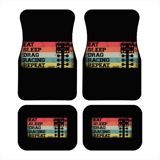 Drag Racing Race Car Retro Vintage Car Mats