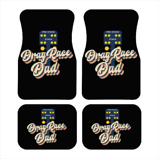 Drag Racing Race Car Dad Retro Car Mats