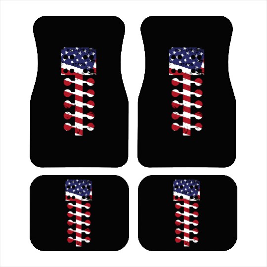 Drag Racing Race Car American Flag Car Mats