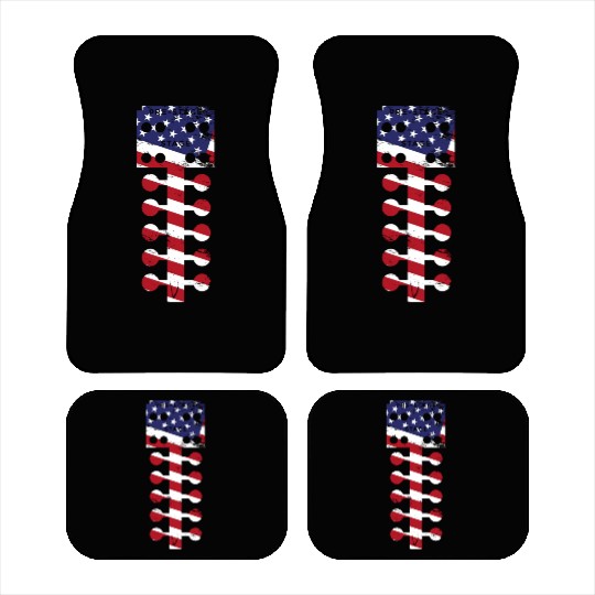 Drag Racing Race Car American Flag Car Mats
