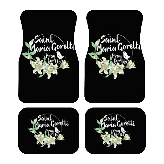 St. Maria Goretti Purity Catholic Saints Lily Symb Car Mats