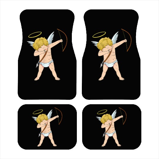 Cupid Dabbing Cute Funny Angel Bow Arrow Valentine Car Mats