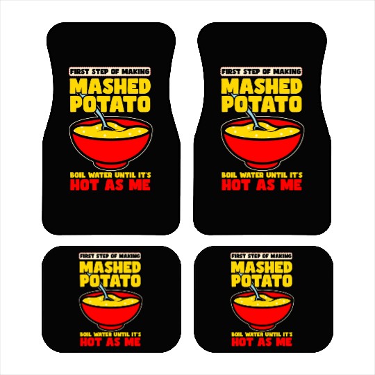 First Step Of Making Mashed Potatoes Car Mats