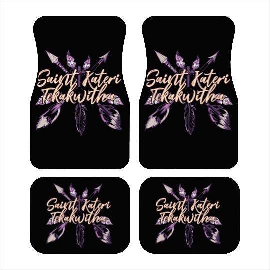St Kateri Tekakwitha Saint Catholic Lily of the Mo Car Mats