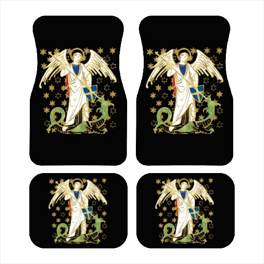 St. Michael the Archangel Icon Dragon Catholic Ang Car Mats
