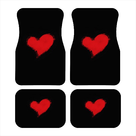 Red Heart Car Mats