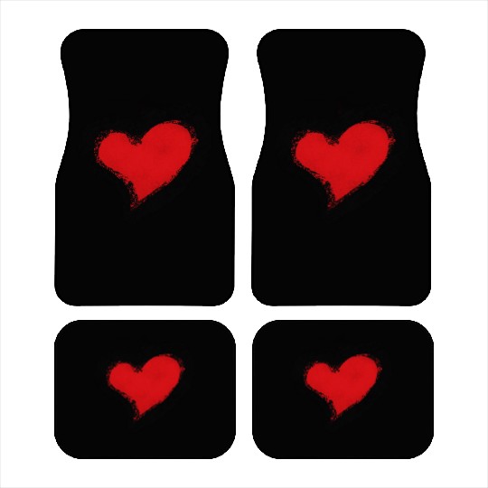 Red Heart Car Mats
