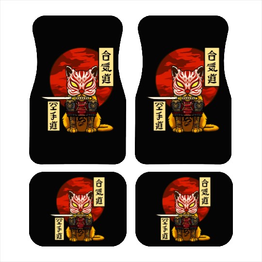Samurai Cat Car Mats