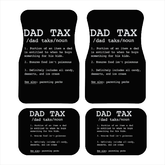 Vintage Dad Tax Definition Men Funny Father's Day Car Mats