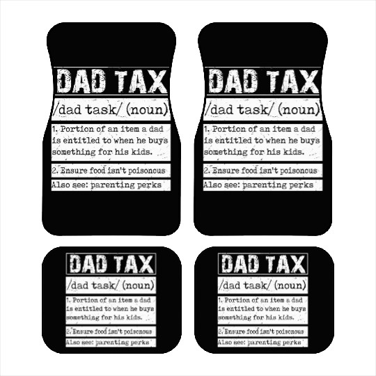 Vintage Dad Tax Definition Men Funny Father's Day Car Mats