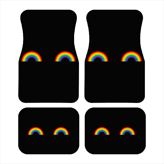 LGBT Rainbow Flag Titties Car Mats
