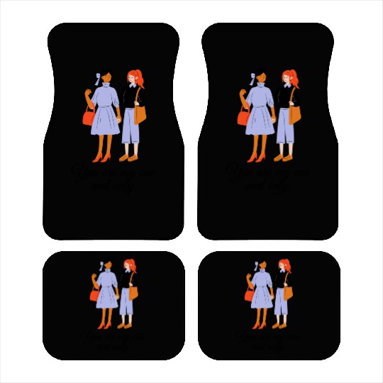 lesbian lgbtq pride valentine day 2023 valentines Car Mats