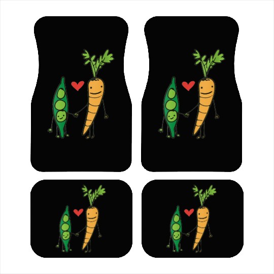 womens carrot and peas v neck Car Mats