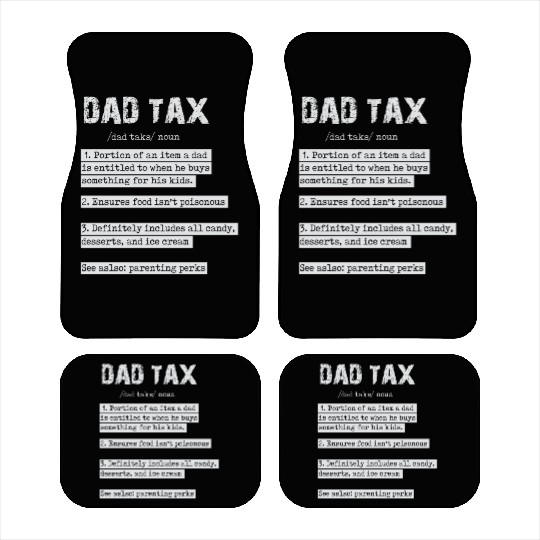 Vintage Dad Tax Definition Men Funny Father's Day Car Mats
