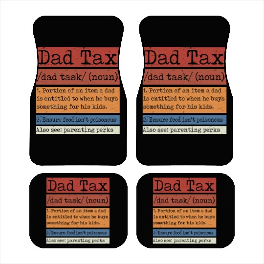 Vintage Dad Tax Definition Men Funny Father's Day Car Mats