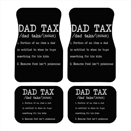 Vintage Dad Tax Definition Men Funny Father's Day Car Mats