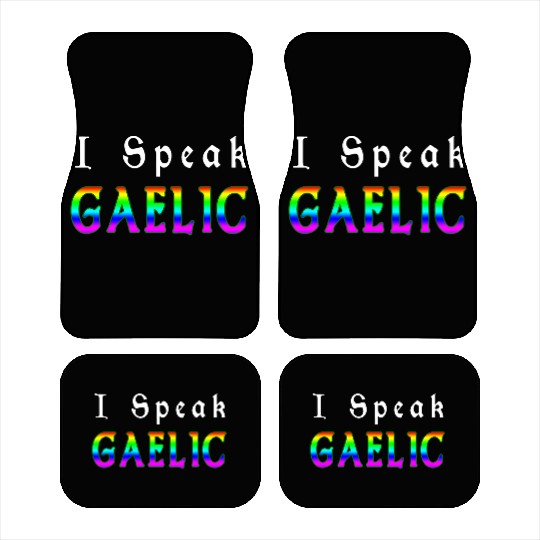 St Patricks Day Rainbow LGBT | I Speak Gaelic Car Mats