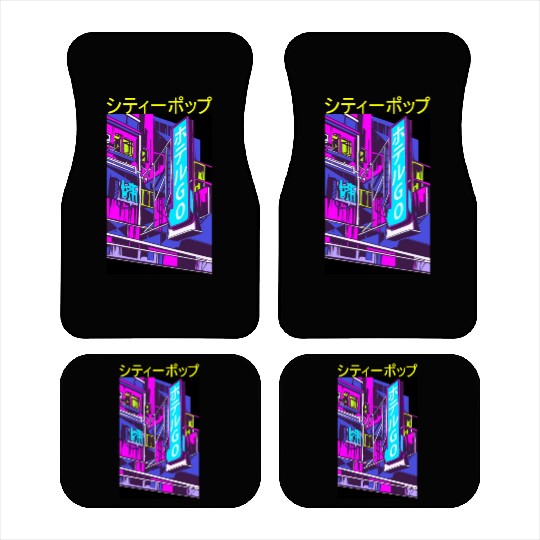 Japanese City Pop 70s 80s Vaporwave Aesthetic Car Mats