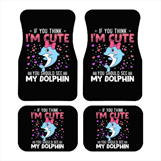 Dolphin Heart Valentine's Day Animal For Womens Car Mats