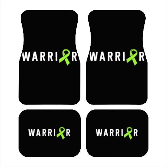 Warrior Lime Green Awareness Ribbon Lyme Disease Car Mats