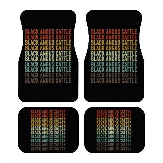Black Angus Cattle Cow Farmer Angus Cattle Car Mats
