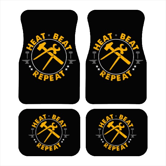 Forging Heat Beat Repeat Iron Worker Blacksmiths Car Mats