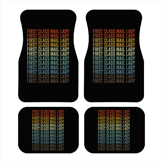 First Class Mail Lady Postal Worker Mail Lady Car Mats