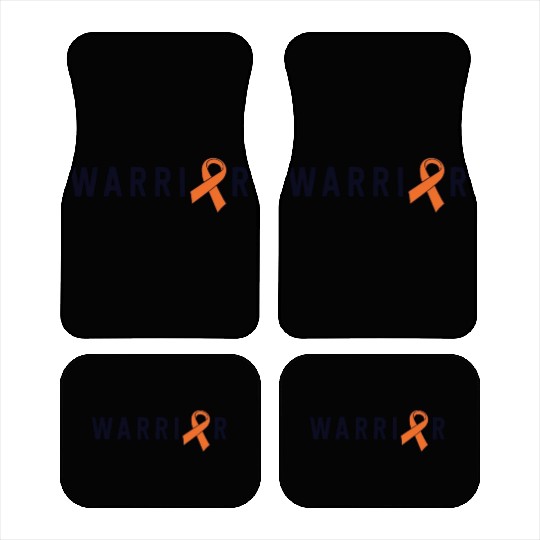 Leukemia Warrior Lymphoma Cancer Orange Ribbon Car Mats
