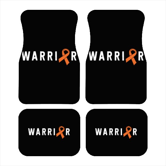 Leukemia Warrior Lymphoma Cancer Orange Ribbon Car Mats