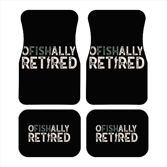 Ofishally Retired Fishing Retro Retirement Fishing Car Mats